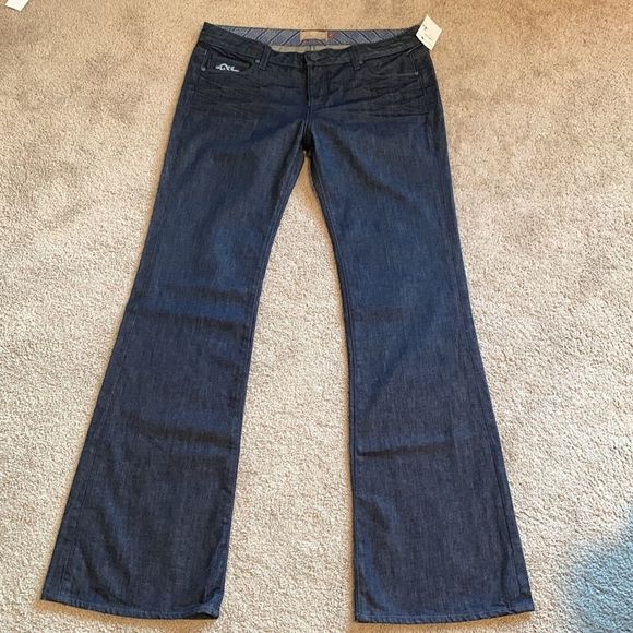 Paige Embroidered Denim Jeans Womens Sz 32 - Picture 5 of 11